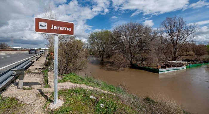 Aviso rojo por posible desbordamiento de los r&iacute;os Jarama, Henares y Alberche
