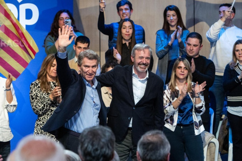 Los líderes nacionales de los partidos arropan a sus candidatos en Aragón en el cierre de campaña