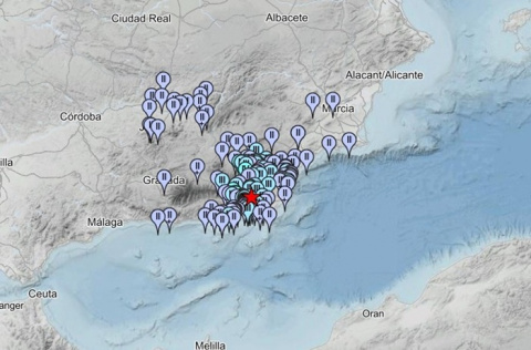 Registrado un terremoto de 4,3 con epicentro en Tabernas