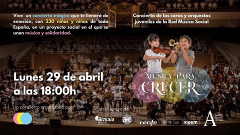 El Auditorio Nacional acoge un concierto gratuito con 230 niños