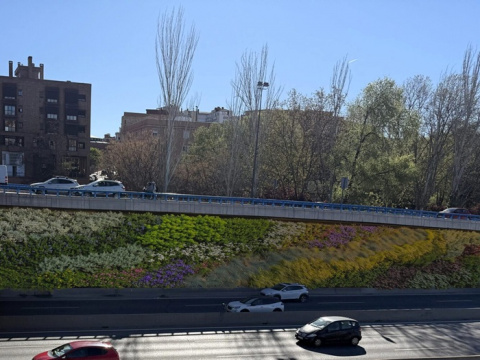 La M-30 sumará nuevos jardines verticales en un tramo de 400 metros