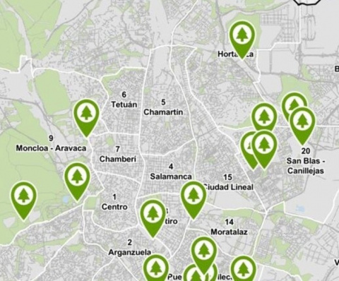 Madrid estrena una guía interactiva de 20 parques