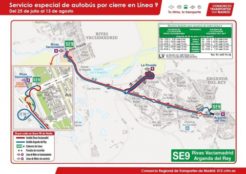 La EMT habilita dos servicios especiales gratuitos de autobuses por las obras de las líneas 6 y 7 de Metro
