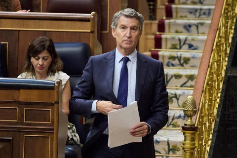 Feijóo pregunta a Sánchez si el PSOE se ha financiado ilegalmente y el presidente lo niega con rotundidad: 