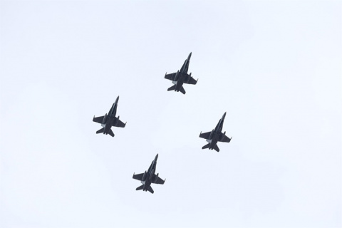 El Ejército del Aire realiza el primer ensayo del desfile aéreo del 12 de octubre