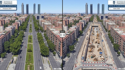 Un mapa interactivo permite ver desde el espacio cómo cambia Madrid
