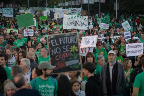 La Comunidad cifra en 665 millones el coste anual de subir 600 euros el sueldo a los docentes