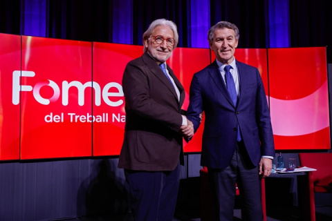 Feijóo pide apoyo a la patronal catalana para que Junts se sume a una moción de censura